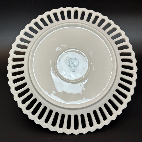 NEW Ralph Lauren RLL White 12" Pavillion China Serving Platter Plate - Picture 6 of 16